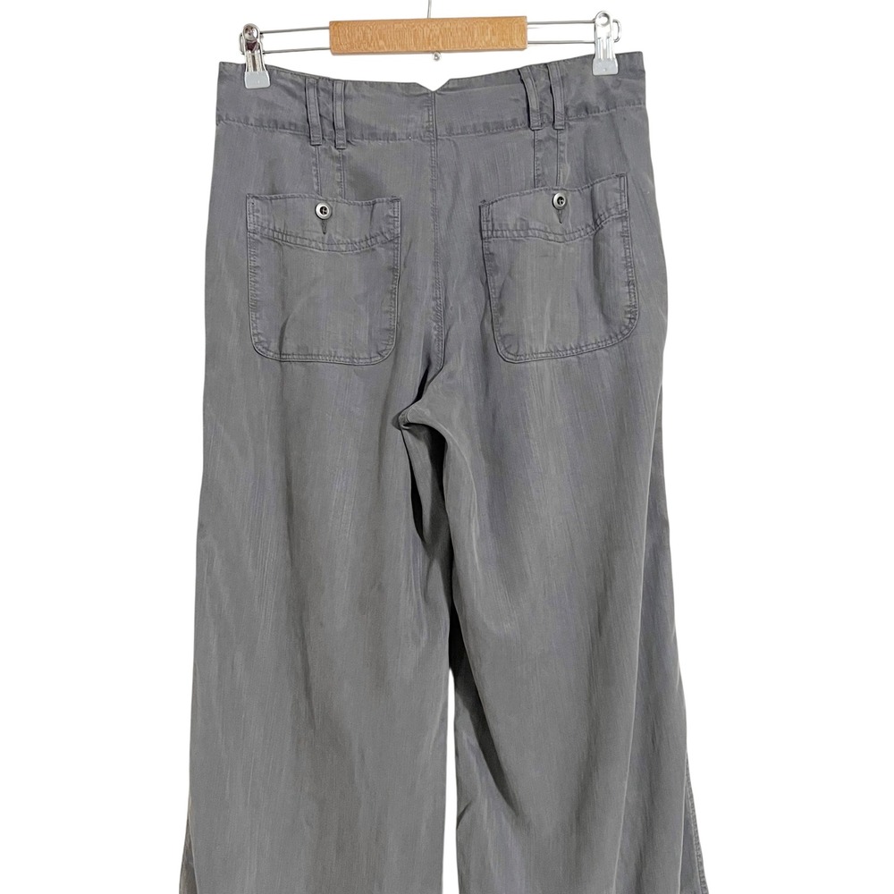 Sundance Celine Tencel Wide Leg Pleated Pants in Dark Grey Size P6‎ - Picture 7 of 13